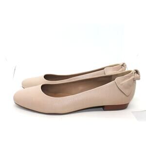 Bernardo Beige Eloisa Bow Ballet Flats sz 9.5M NEW